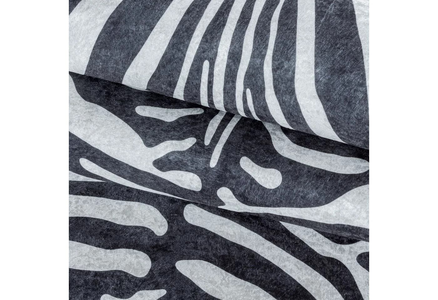 Carpettex Fellteppich Tigerfell imitat Rund Schwarz - Bild 5