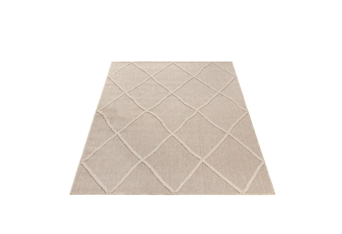 Carpettex Outdoorteppich Boho-Design Läufer Beige Indoor Outdoor