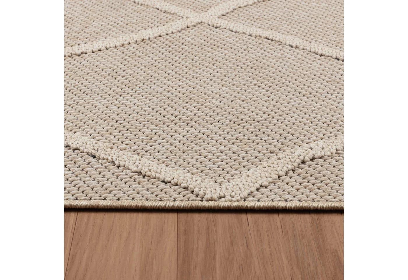 Carpettex Outdoorteppich Boho-Design Läufer Beige Indoor Outdoor - Bild 3
