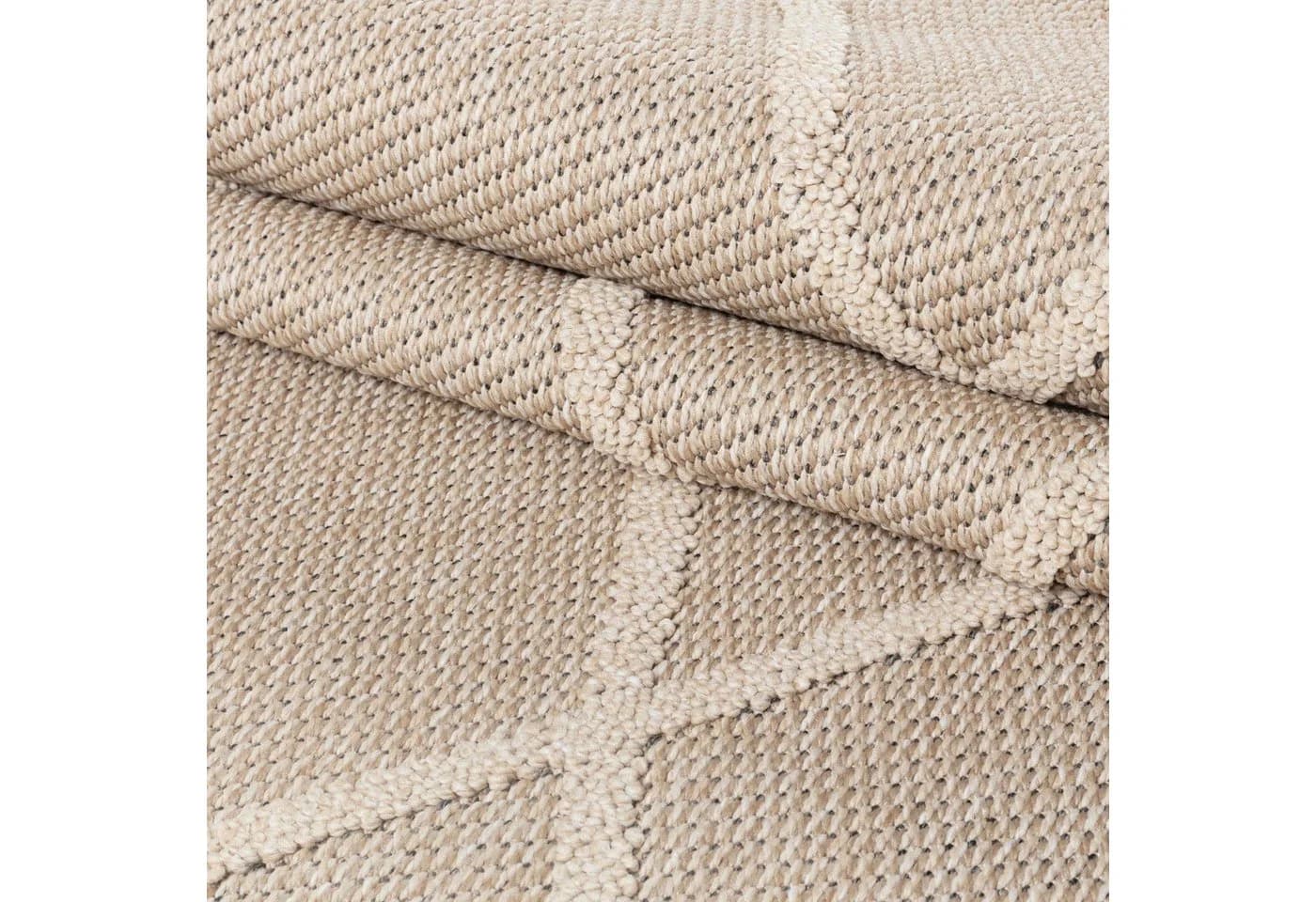 Carpettex Outdoorteppich Boho-Design Läufer Beige Indoor Outdoor - Bild 5