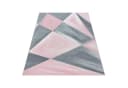 Carpettex Geometrischer Teppich Rosa Kurzflor Bild 1