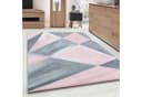 Carpettex Geometrischer Teppich Rosa Kurzflor Bild 2