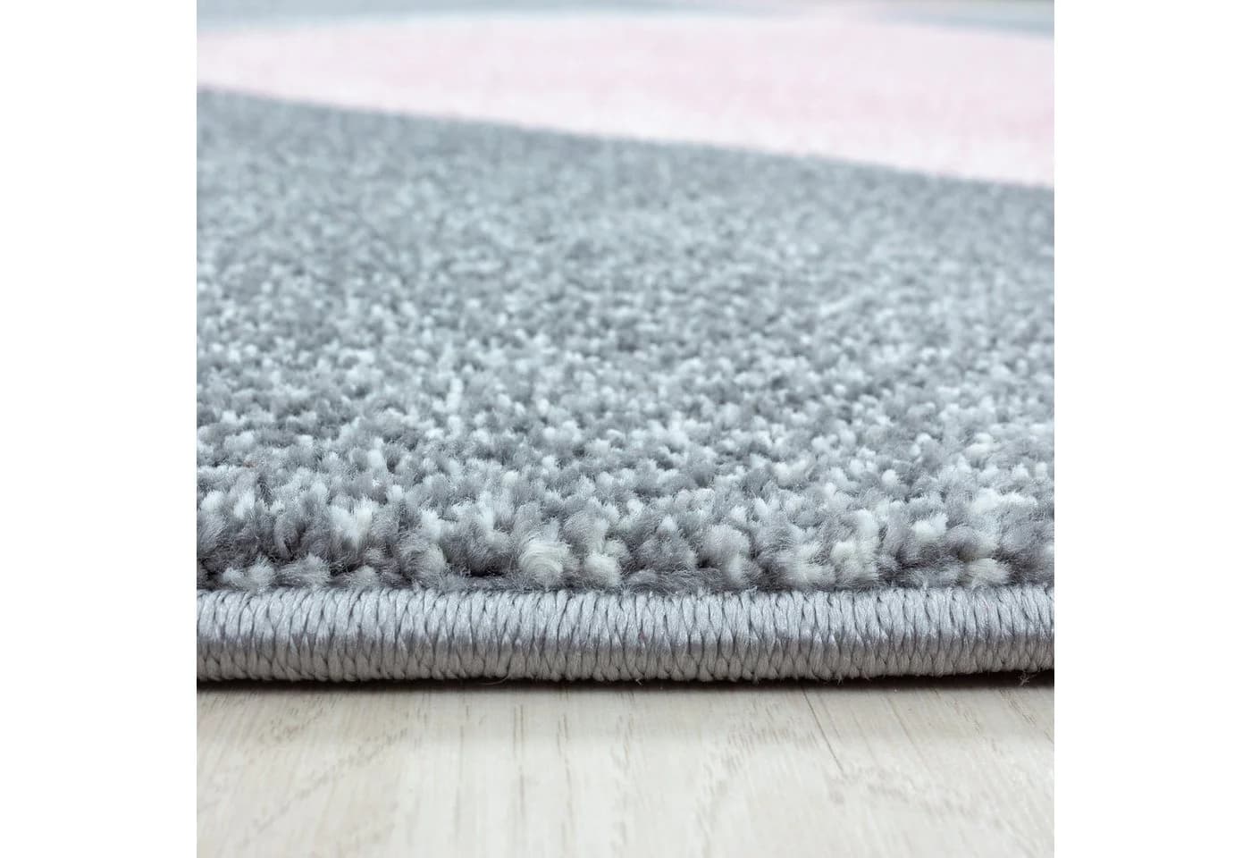 Carpettex Geometrischer Teppich Rosa Kurzflor - Bild 3