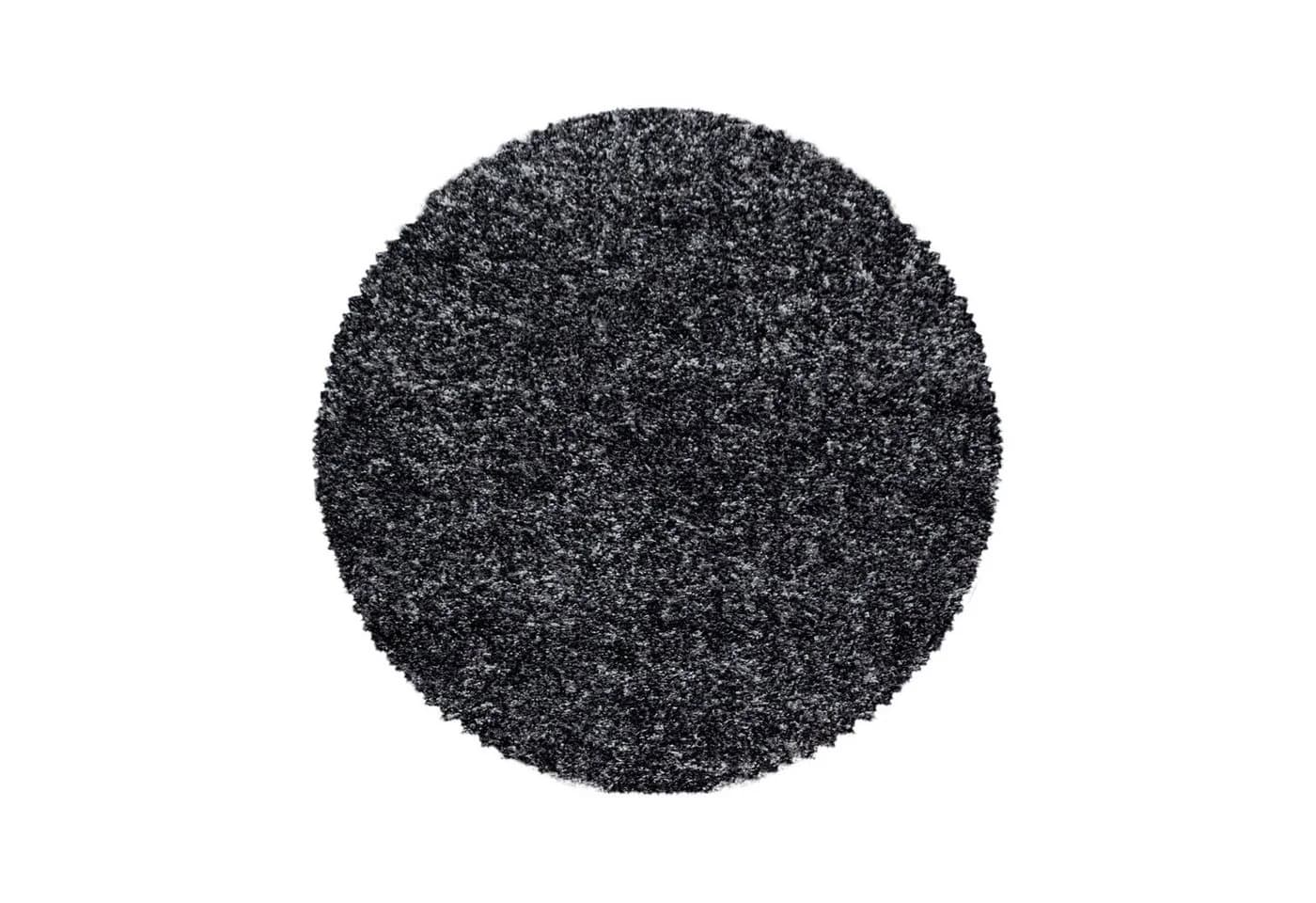 Carpettex Hochflor-Teppich Meliert Design Anthrazit Rund - Bild 2