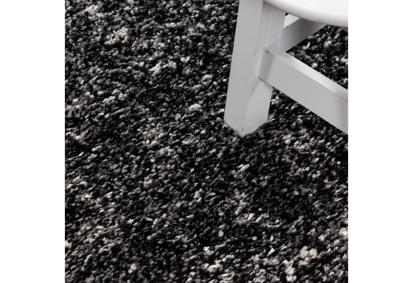 Carpettex Hochflor-Teppich Meliert Design Anthrazit Rund - Bild 4