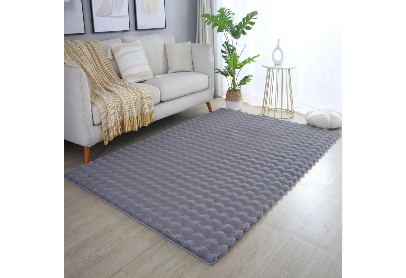 Carpettex Hochflor-Teppich Unicolor Einfarbig 25 mm