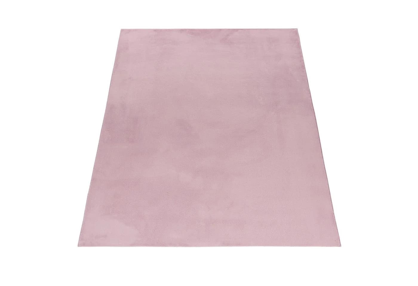 Carpettex Hochflor-Teppich Unicolor Rosa Shaggy