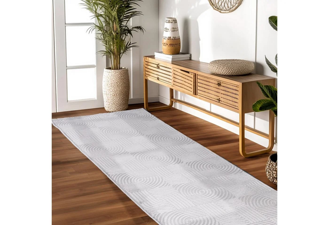 Carpettex Designteppich Skandinavisches Boho Muster Silber Rechteckig - Bild 3