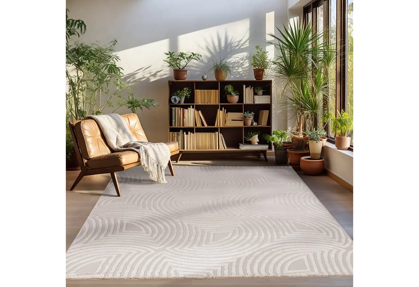 Carpettex Designteppich Skandinavisches Boho Muster Beige Rechteckig - Bild 2