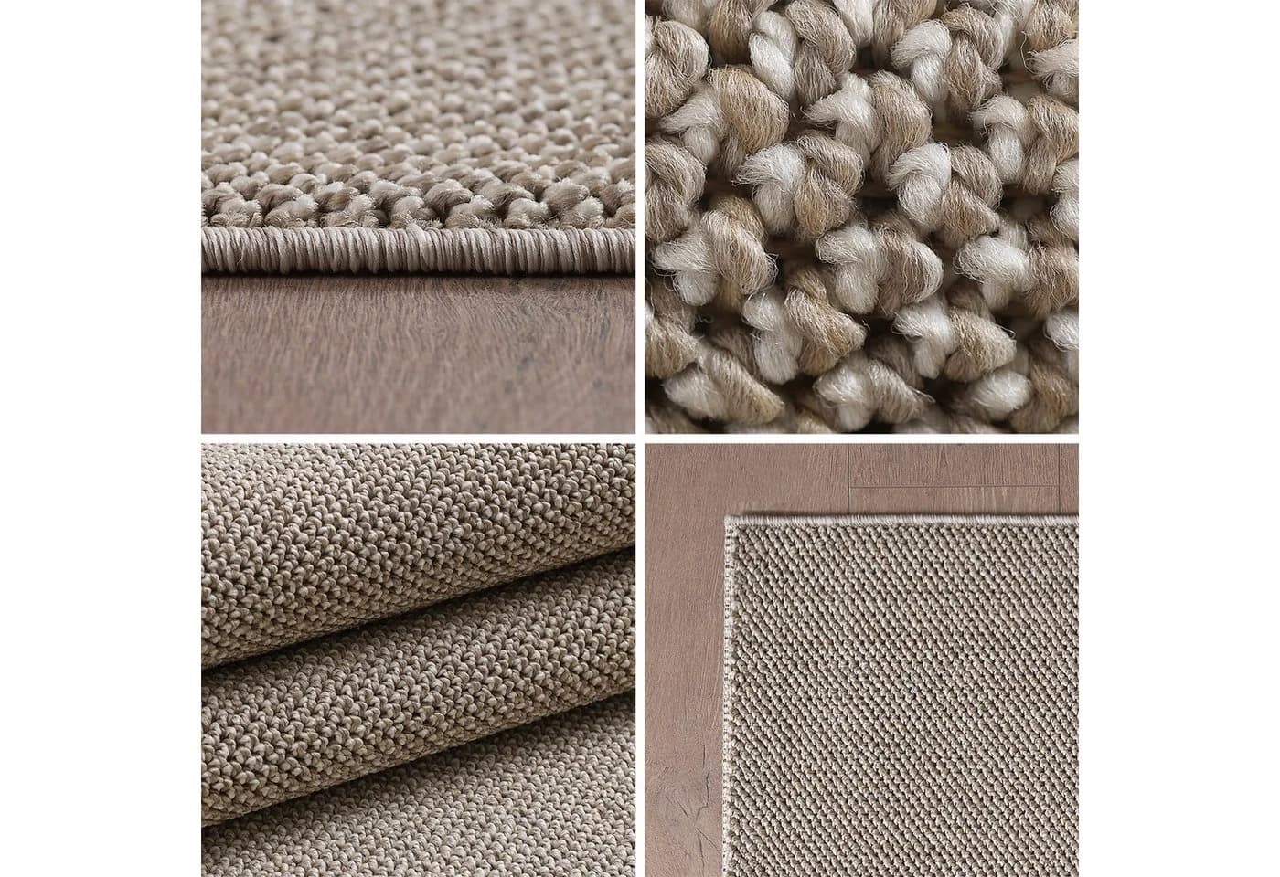 Carpettex Schlingenteppich Unicolor Rechteckig Braun 7mm Florhöhe