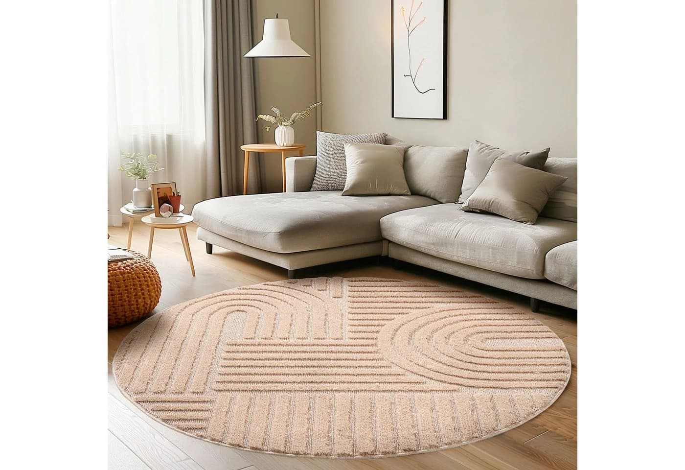 Carpettex Designteppich Skandinavischer Boho Rund 8 mm Teppich Wohnzimmer Schlafzimmer Gästezimmer - Bild 2