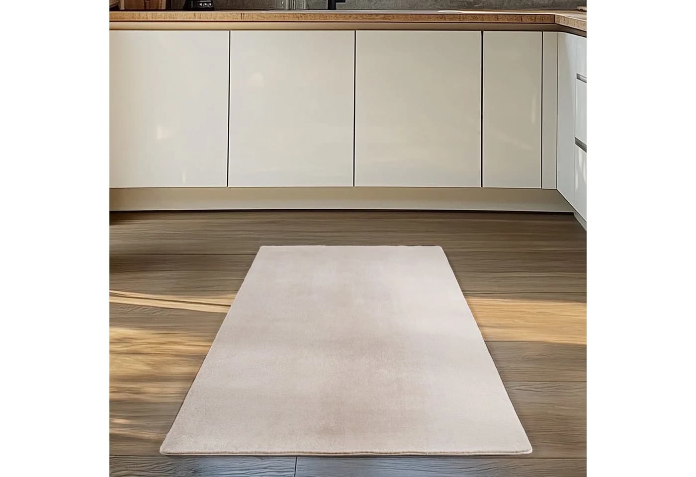 Carpettex Veloursteppich Unicolor Läufer Kurzflor Polyester