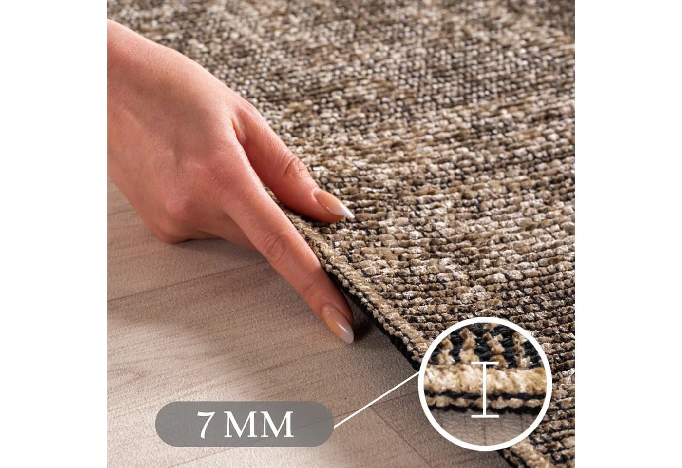 Carpettex Veloursteppich Boho Design Baumwolle - Bild 3