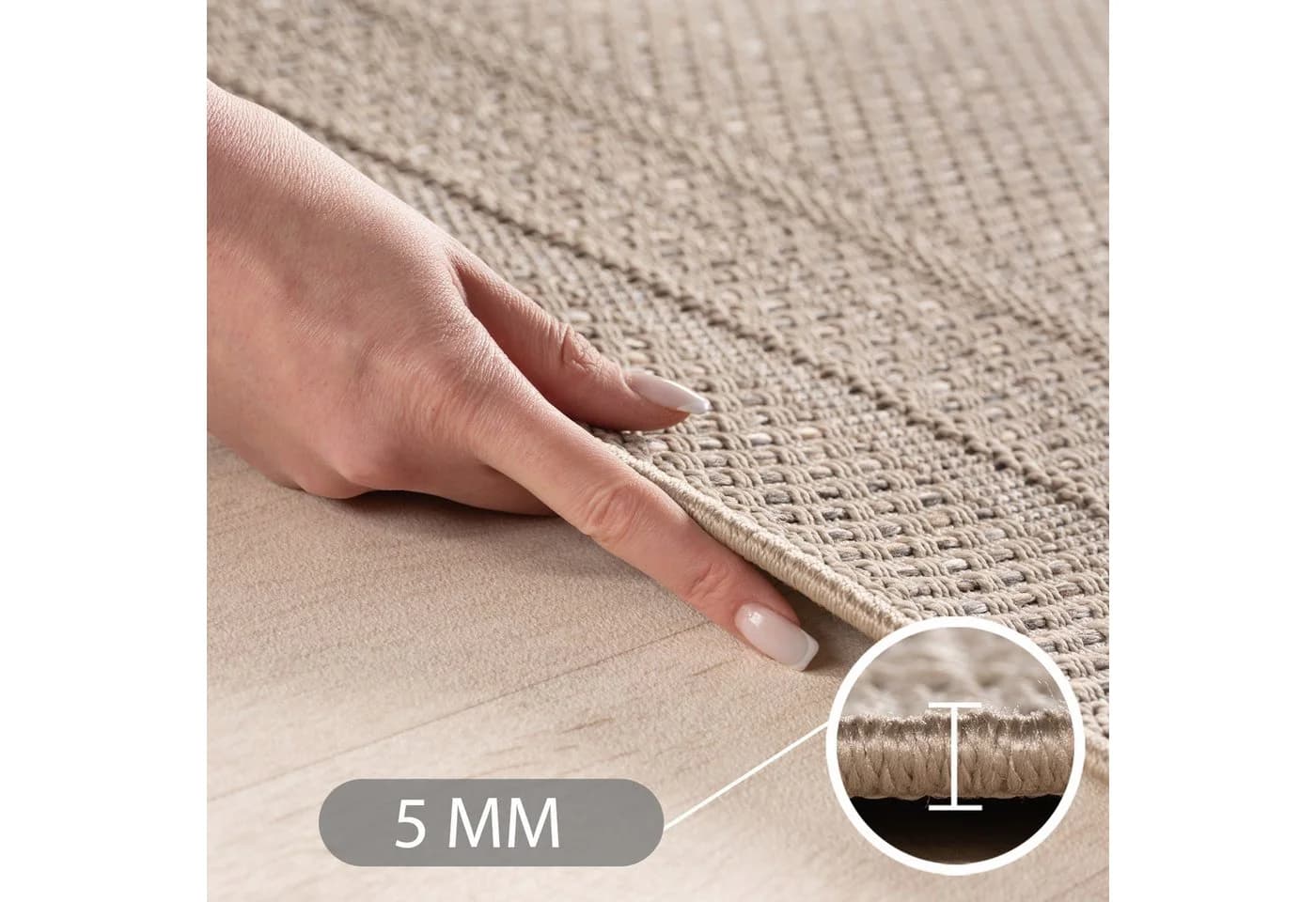 Carpettex Outdoorteppich Boho Design Beige Wetterfest - Bild 3