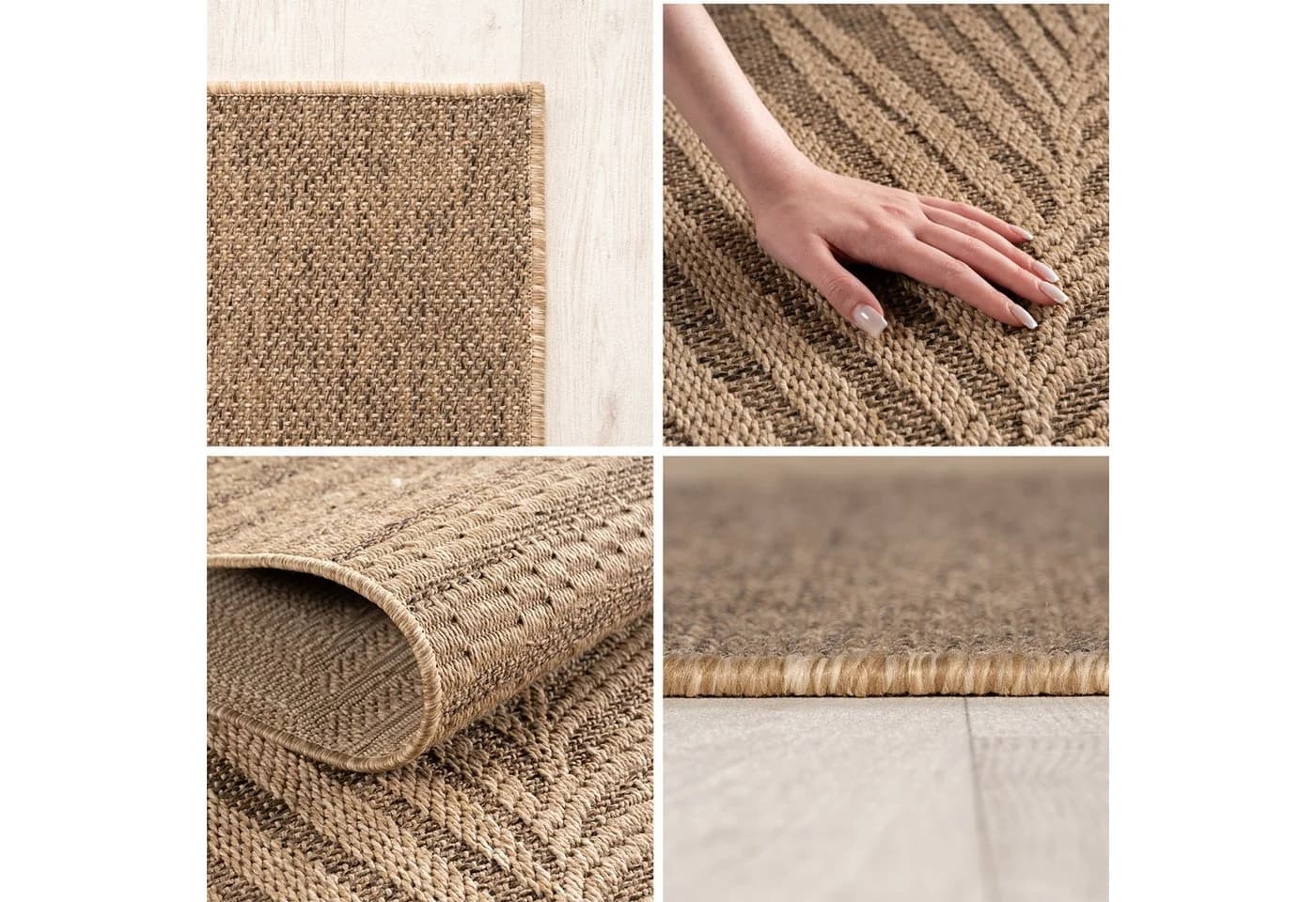 Carpettex Outdoorteppich Boho Design Beige Läufer Wetterfest - Bild 3