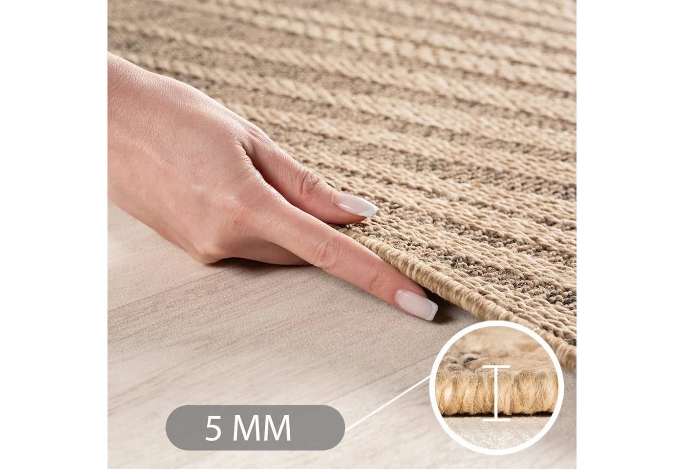 Carpettex Outdoorteppich Boho Design Beige Läufer Wetterfest - Bild 4
