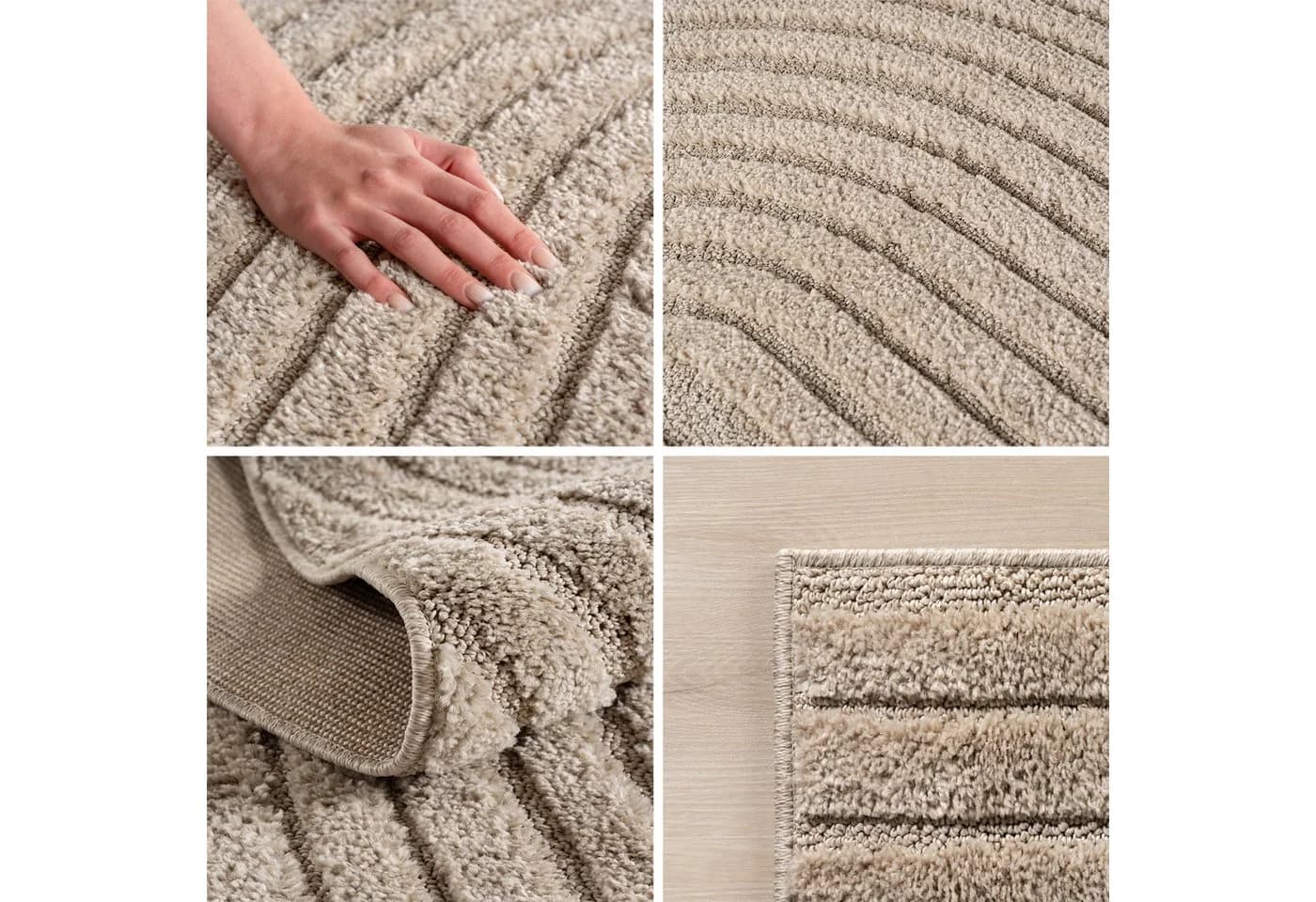 Carpettex Designteppich Skandinavischer Boho Beige Rechteckig
