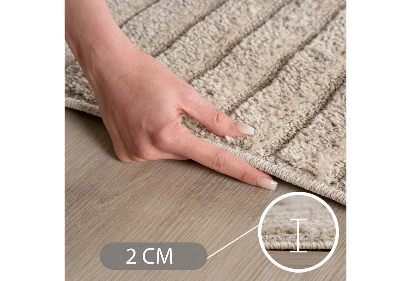 Carpettex Designteppich Skandinavischer Boho Beige Rechteckig - Bild 3