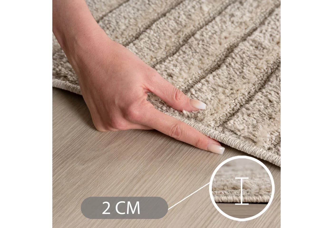 Carpettex Designteppich Skandinavischer Boho Beige Rechteckig - Bild 3