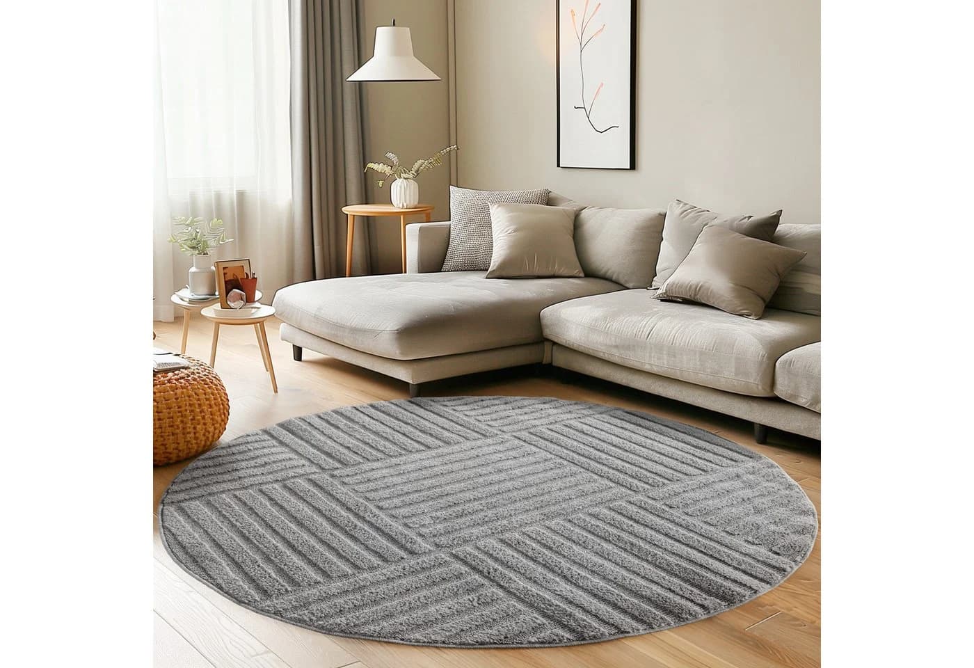 Carpettex Designteppich Skandinavischer Boho Rund 8 mm Teppich - Bild 2