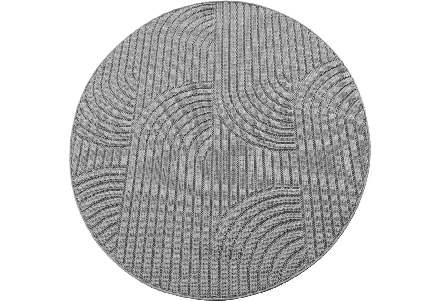 Carpettex Designteppich Einfarbig Boucle Loop, Rund, Höhe: 7 mm, Teppich Wohnzimmer, Schlafzimmer, Gästezimmer - Bild 5