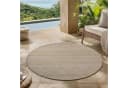 Carpettex Outdoorteppich Rund Beige Wetterfest Modern Design Bild 1