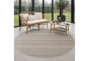 Carpettex Outdoorteppich Rund Beige Wetterfest Modern Design Bild 2