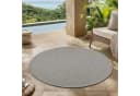 Carpettex Outdoorteppich Grau Rund Wetterfest Modern Bild 1