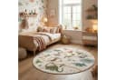 Carpettex Kinderteppich Bunte Dino Welt Rund Beige Grün Bild 2