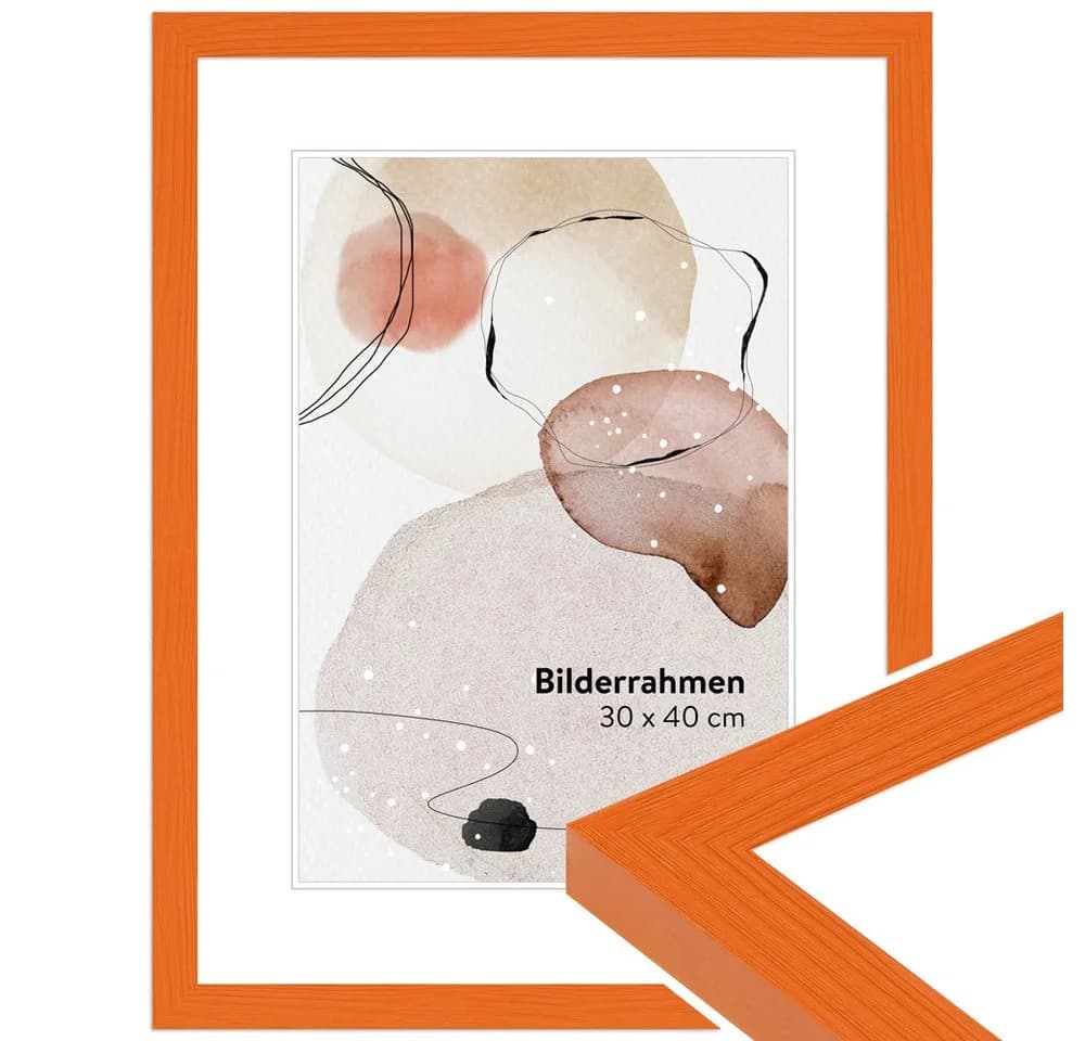 WANDStyle Bilderrahmen H300 Orange 30x40 cm Holz Modern - Bild 2