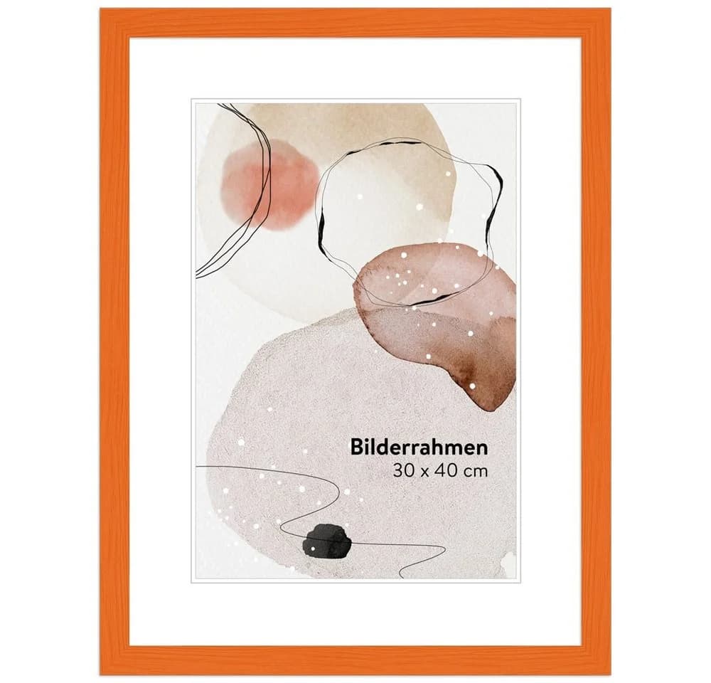 WANDStyle Bilderrahmen H300 Orange 30x40 cm Holz Modern - Bild 4