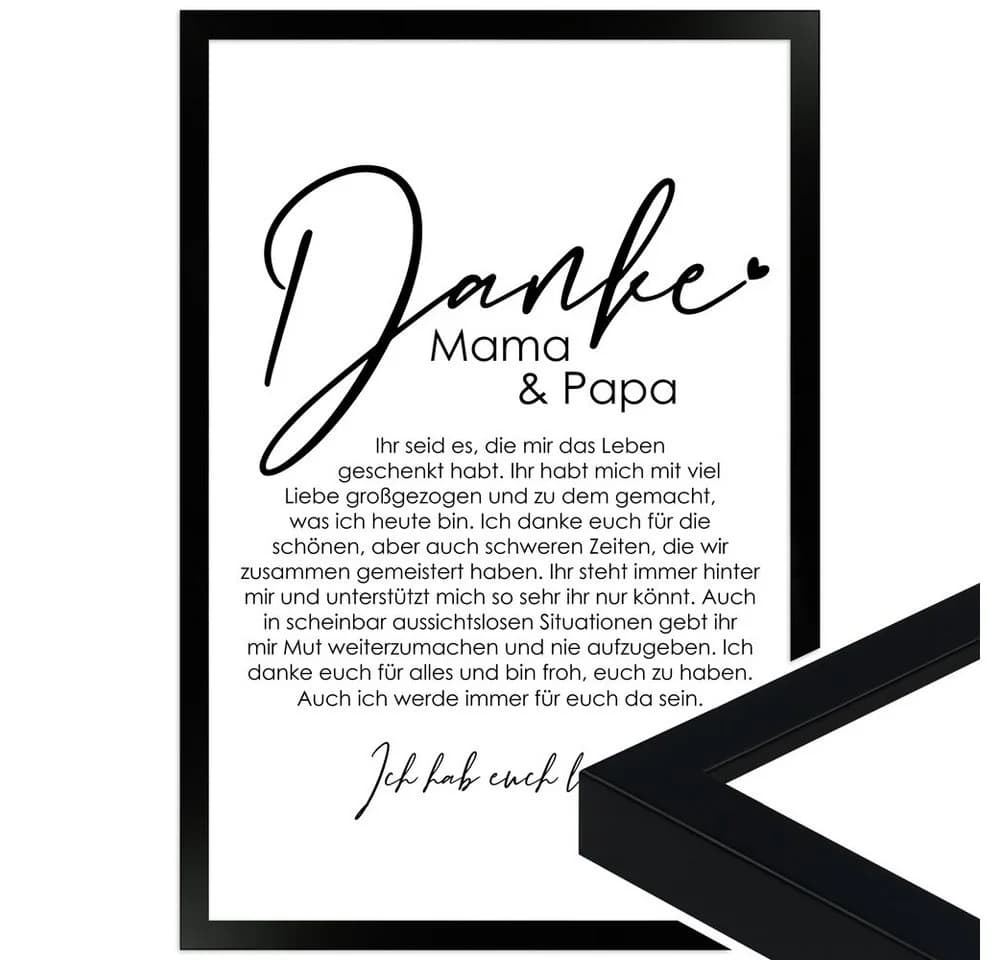 WANDStyle Poster mit Rahmen Danke Mama und Papa - Bild 2