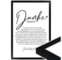 WANDStyle Danke Mama Poster mit Rahmen Geschenk Bild 2