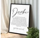 WANDStyle Poster mit Rahmen Danke Papa Weiß Bild 4