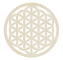 WANDStyle Wanddekoobjekt Blume des Lebens Holz Pappel Beige Bild 2