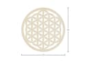 WANDStyle Wanddekoobjekt Blume des Lebens Holz Pappel Beige Bild 5
