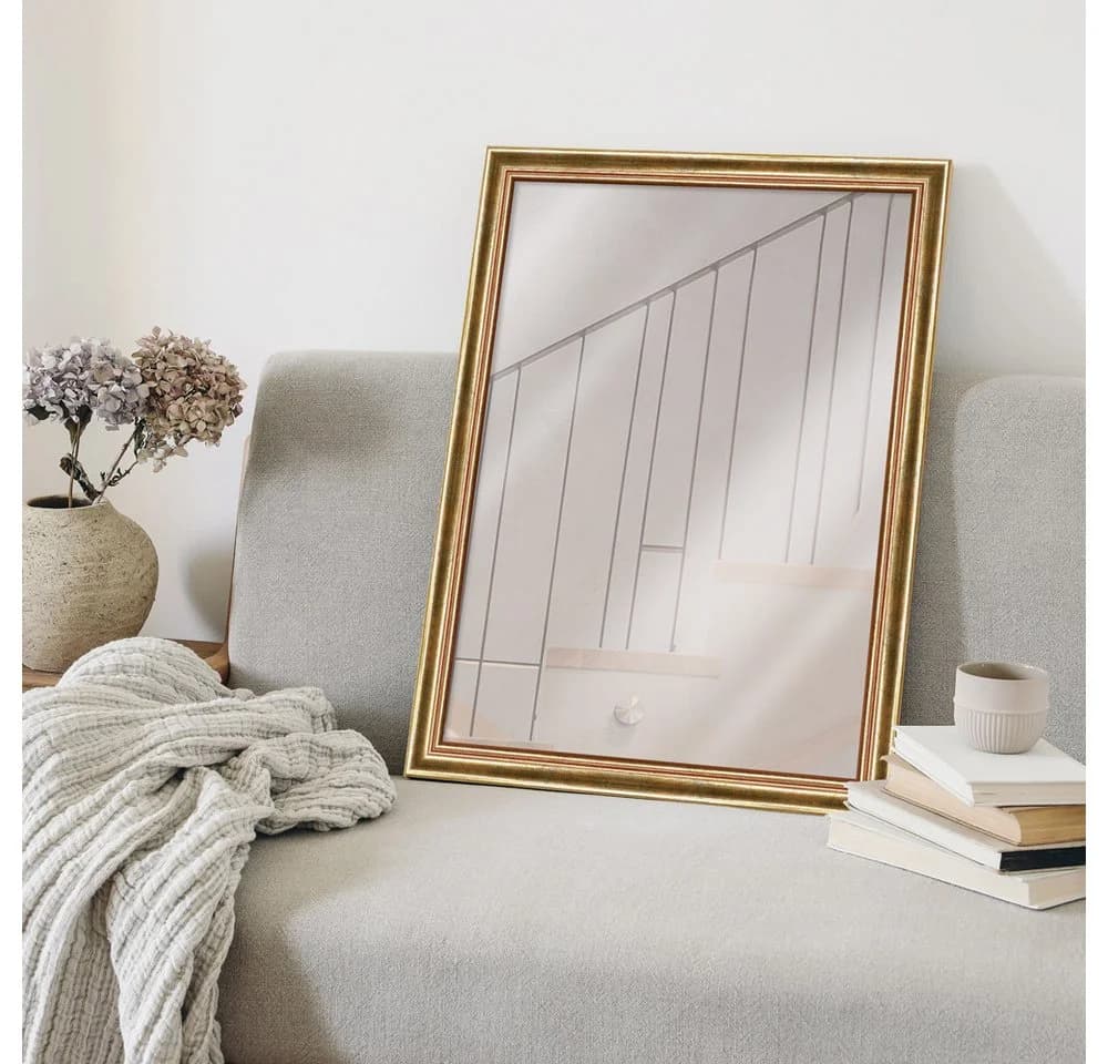 WANDStyle Wandspiegel H400 Gold Massivholz Antik - Bild 5