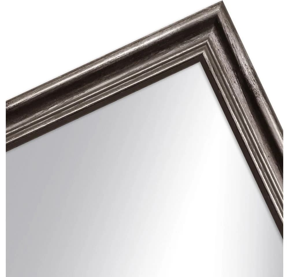 WANDStyle Wandspiegel H400 Silber Massivholz Antik