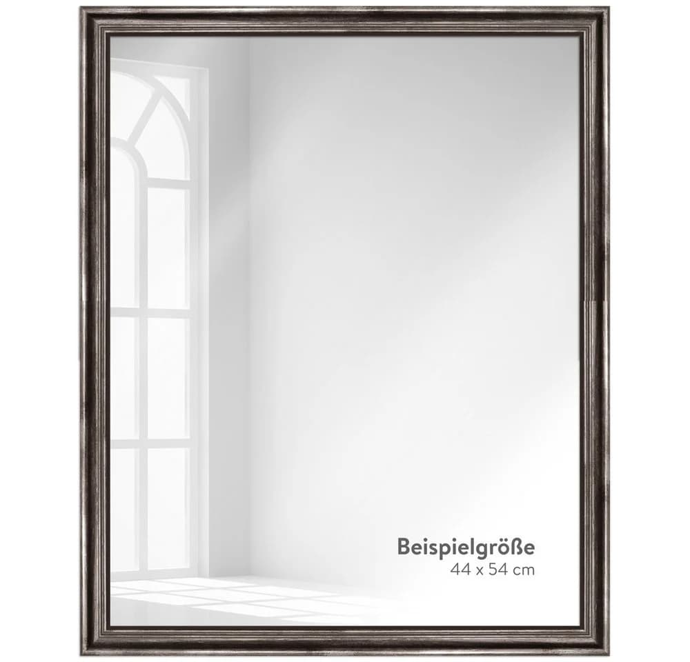 WANDStyle Wandspiegel H400 Silber Massivholz Antik - Bild 4