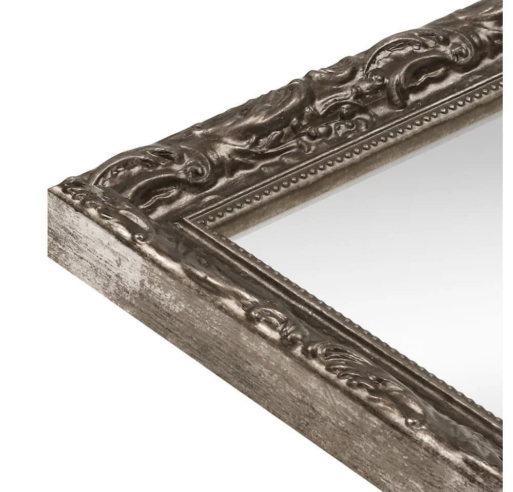 WANDStyle Wandspiegel H530 Silber Massivholz Antikstil