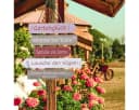 Dekohänger Gartenschild mit Grillregeln & Haustieren - Robustes Juteseil Bild 1