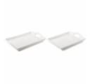 finehomegarden Dekotablett Holz Weiß 2-tlg. 26x16cm Bild 2