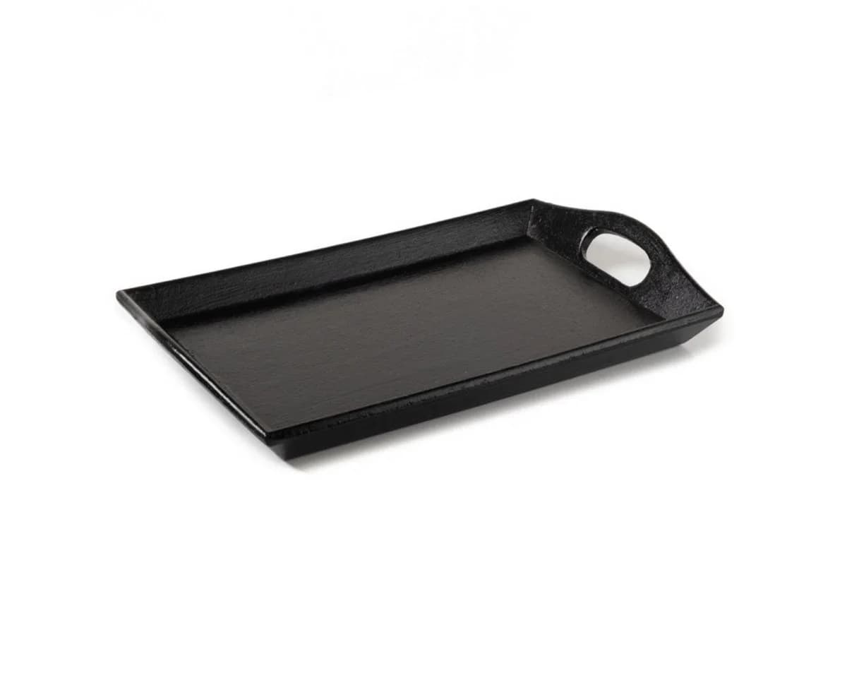 finehomegarden Dekotablett 2-tlg. Schwarz Holz Metall