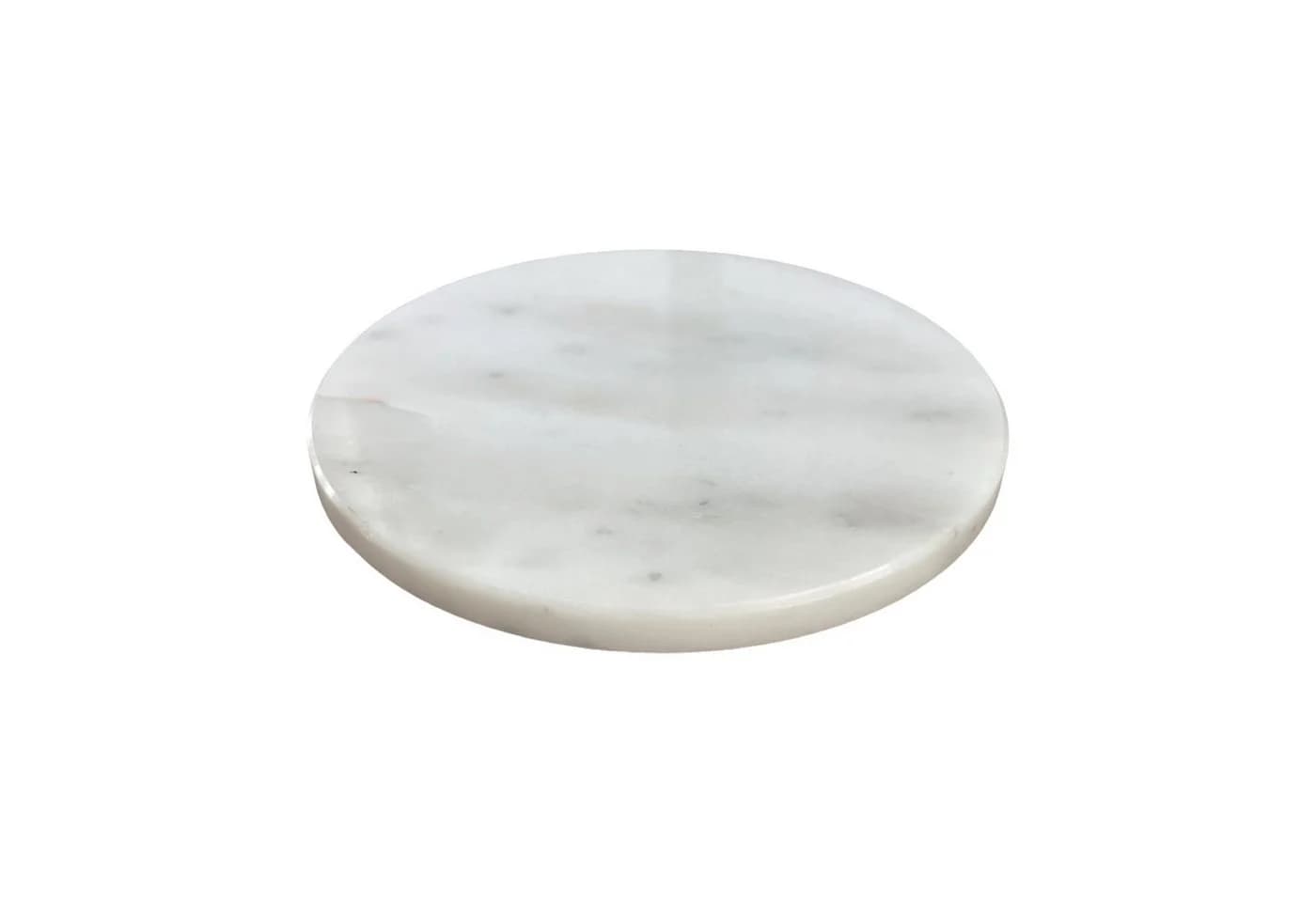 Dragimex Marmor-Untersetzer Rund 15cm Weiß Grau