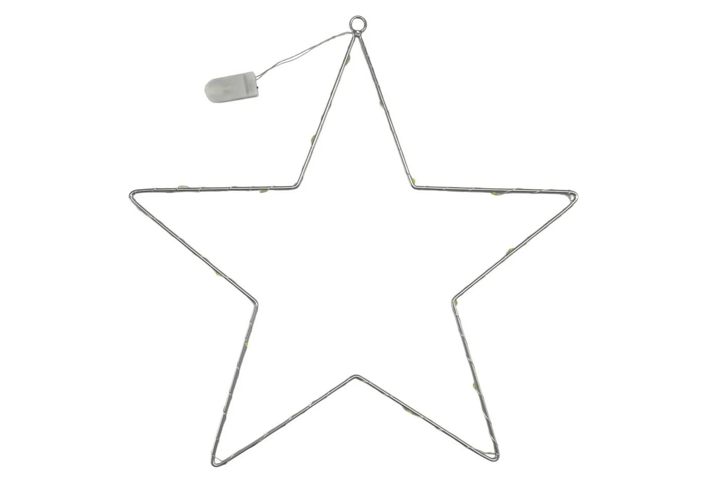Dragimex LED-Metallstern Dekoobjekt Silber Ø 45cm - Bild 2