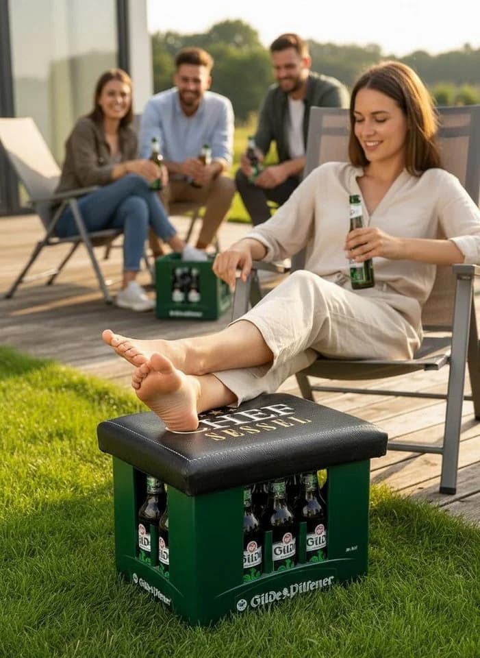 Cult at Home Bierkistenauflage Schwarz mit Memospiel