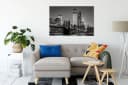 Pixxprint Leinwandbild New York City Skyline bei Nacht Urban Modern Bild 1