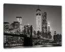 Pixxprint Leinwandbild New York City Skyline bei Nacht Urban Modern Bild 2