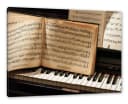 Pixxprint Leinwandbild Klavier Noten Piano Bunt Bild 2
