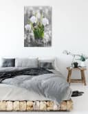 Pixxprint Leinwandbild Schneeglöckchen im Morgentau Bunt Bild 3